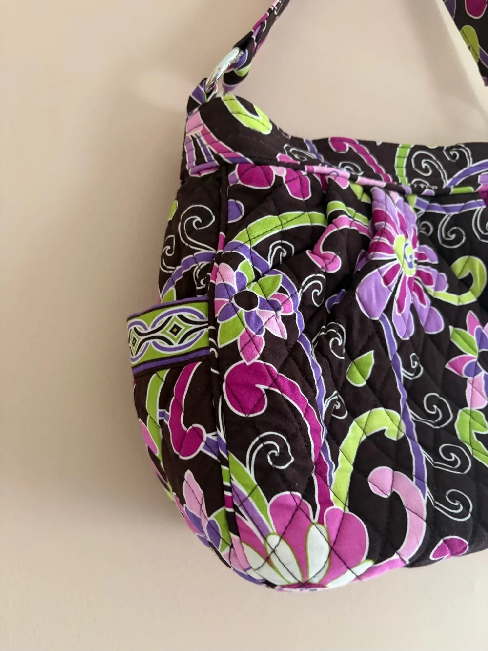Vera Bradley Floral Shoulder Bag in Purple punch